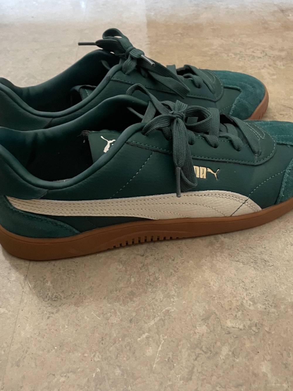green puma shoes